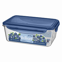 Контейнер для продуктов герметичный "brilliant" прямоугольный 1,35л (синий)