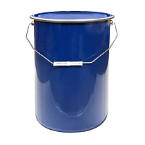 Ведро 20л (цилиндр) синее с крышкой на обруч