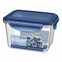 Контейнер для продуктов герметичный "brilliant" прямоугольный 0,7л (синий)