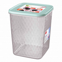 Контейнер для замораживания и хранения продуктов с декором "кристалл" 2,3л (светло-голубой)