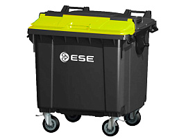 Мусорный контейнер ESE1100 Black Split lid желтый